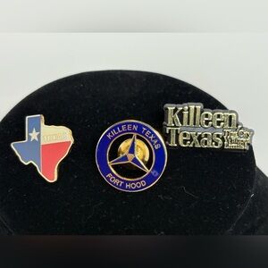 Fort Hood and Killeen Texas Pin Set